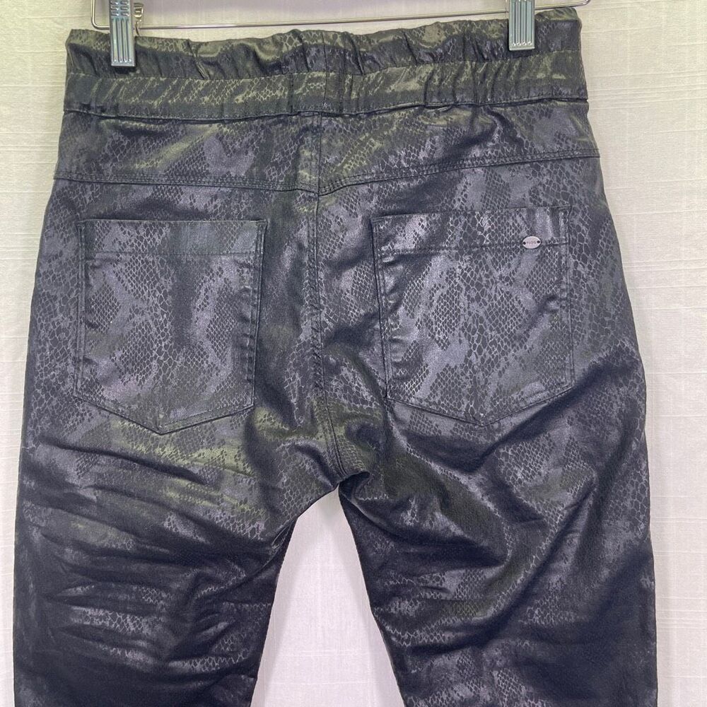 Bevy Flog Black Snakeskin Python Print Drawstring… - image 4